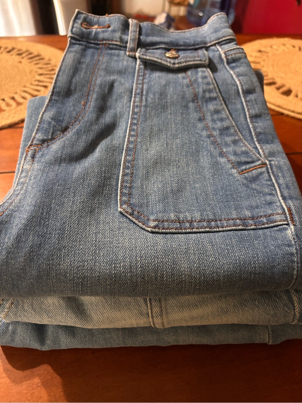 Bundle of 3 LOFT Light Blue Wide-Leg Jeans